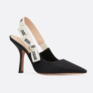 Dior J'adior Black Technical Fabric Pumps